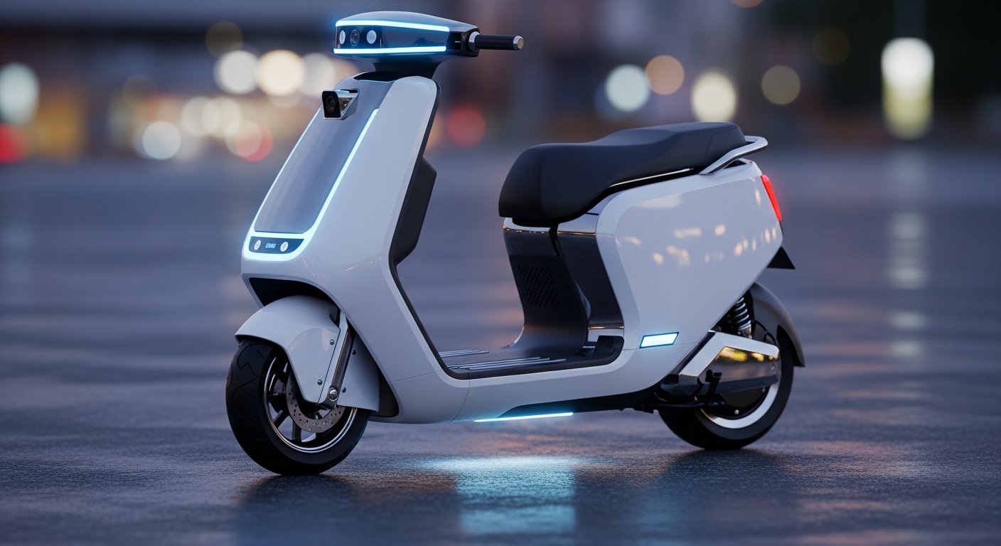 China test zelfrijdende elektrische scooters met auto-balance