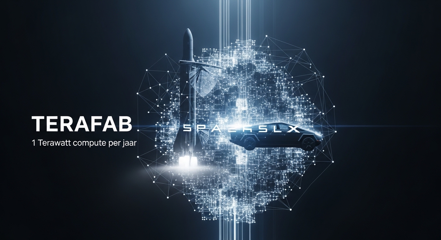 SpaceX & Tesla lanceren TERAFAB: 1 Terawatt compute per jaar